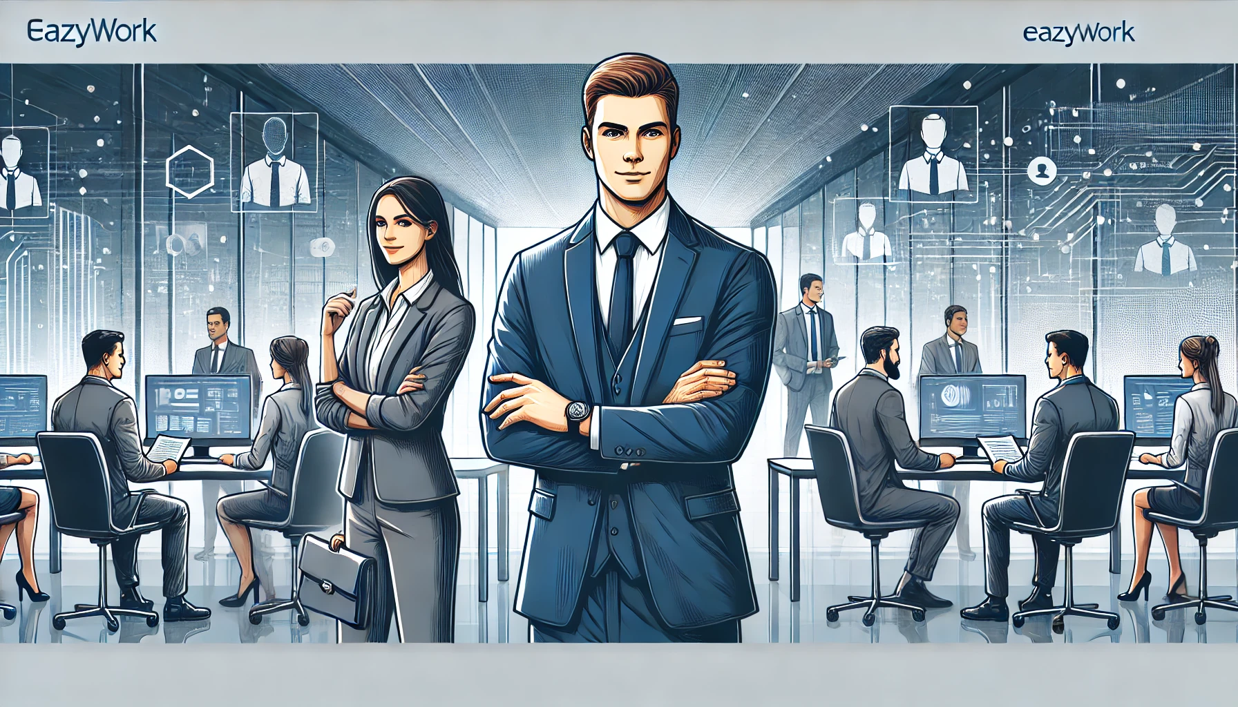 Job seekers exploring opportunities